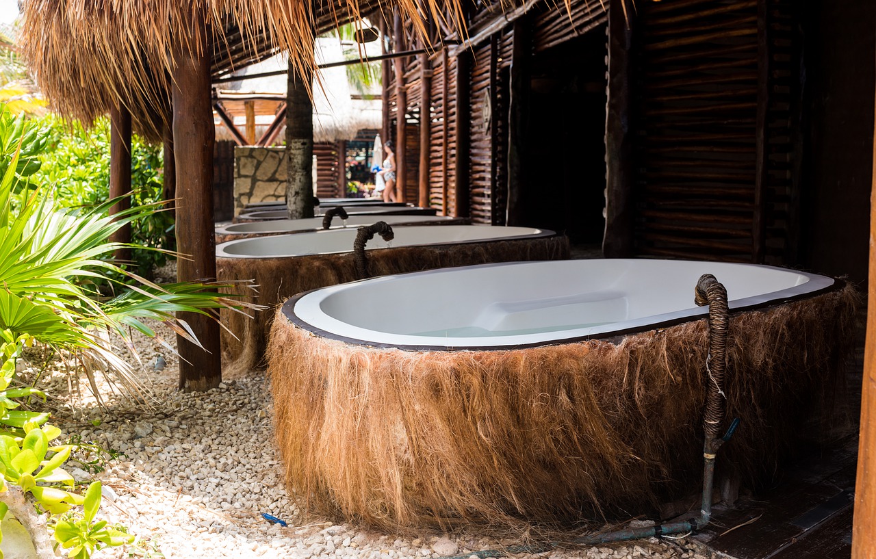 tub on gravel